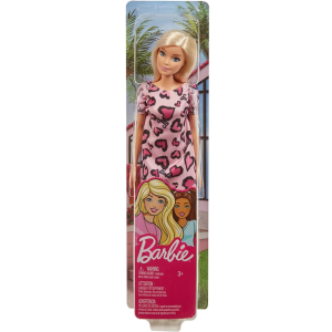 Barbie With Pink Heart Pattern Dress
