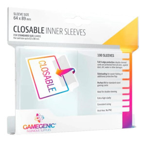 Gamegenic Sleeves: Gamegenic - Closable Inner (64 x 89mm) (x100)