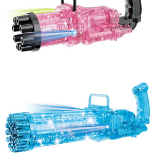 25 Hole big bubble machine and 8-hole small bubble gun two-color suit with light