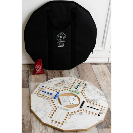 Jackaro Double Face 4/6 Players - White Marble