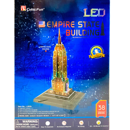 LED Empire State Building - 3D Puzzle