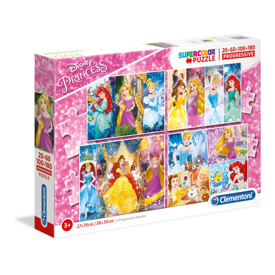 Disney Princess - 20+60+100+180 Puzzle
