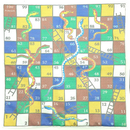 لعبة الحيه  و لودو ستار خام حجم وسط