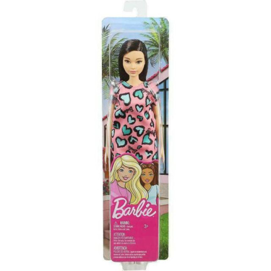 Barbie With Pink and Blue Heart Dress